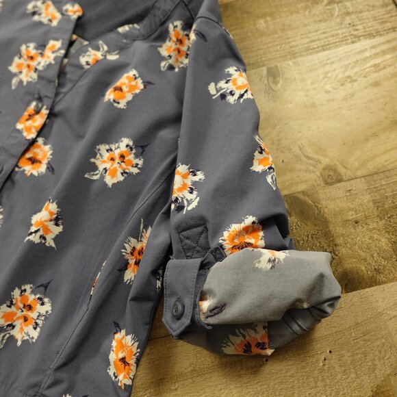 Duluth Trading DuluthFlex Sidewinder Tunic Women’s Small Slate Blue Floral - Picture 12 of 12